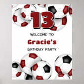 Schwarzfußball Kindergeburtstag Party Poster (Vorne)