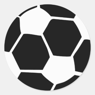 Schwarzfußball Runder Aufkleber