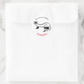 Schwarzfüßer FERRET - gefährdetes Tier - USA Runder Aufkleber (Tasche)