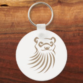 Schwarzfußgletscher im Swish Zeichnend Stil Schlüsselanhänger (Vorderseite)