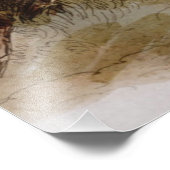 Schwarzfussinder auf dem Arabianpferd gejagt Fotodruck (Ecke)