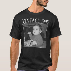 Schwarzgebrannte Vintage Happy Birthday Foto Famil T-Shirt