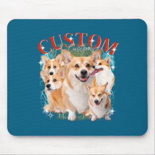 Schwarzgebrannte Vintage-Haustiere Hunde Katze Lus Mousepad