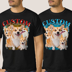Schwarzgebrannter Hund Haustier Foto Tier 90er 1BK T-Shirt