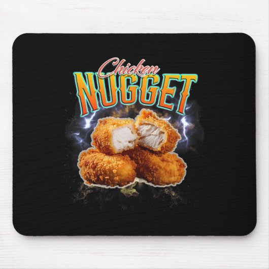 Schwarzgebrannter Rap Lustiges Chicken Nugget Vint Mousepad (Vorne)