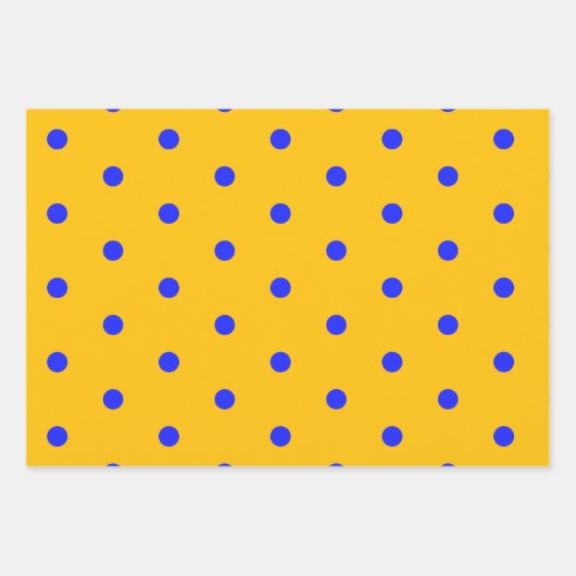 Schwarzgelb Polka Dot Wrapping Paper Geschenkpapier Set (Vorderseite 2)