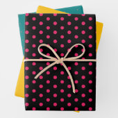Schwarzgelb Polka Dot Wrapping Paper Geschenkpapier Set (Beispiel)