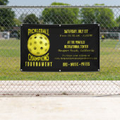 Schwarzgelbe Pickleball-Turnier Banner (Insitu)