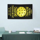 Schwarzgelbe Pickleball-Turnier Banner (Messeveranstaltung)