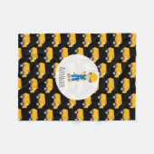 Schwarzgelber Sprengwagen Bugfahrer Bauarbeiter Fleecedecke (Vorderseite (Horizontal))