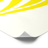 Schwarzgelbes Pfau- und Kirschblütenposter Poster (Ecke)