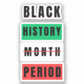 Schwarzgeschichte Aufkleber (Vorderseite)