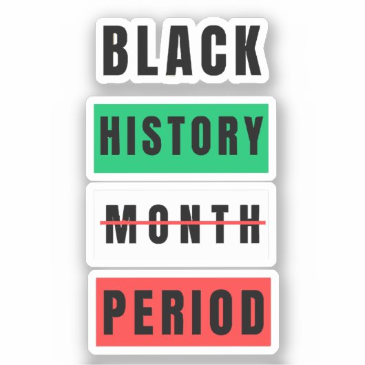 Schwarzgeschichte Aufkleber (Vorderseite)