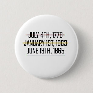 Schwarzgeschichte des Junetezehnten Unabhängigkeit Button