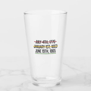 Schwarzgeschichte des Junetezehnten Unabhängigkeit Glas