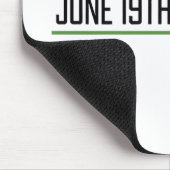 Schwarzgeschichte des Junetezehnten Unabhängigkeit Mousepad (Ecke)