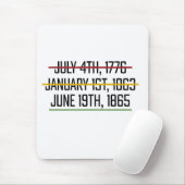 Schwarzgeschichte des Junetezehnten Unabhängigkeit Mousepad (Mit Mouse)