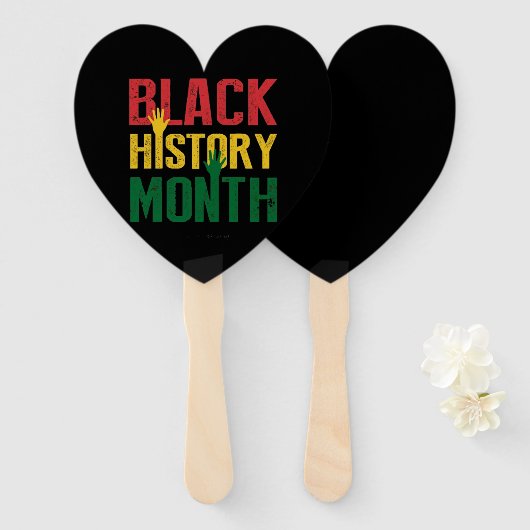 Schwarzgeschichte Fächer (Vorne und Hinten)