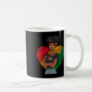 Schwarzgeschichte Junetezehnte Königin Melanin Sis Kaffeetasse