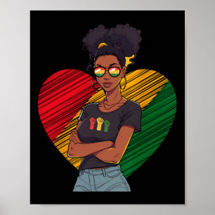 Schwarzgeschichte Junetezehnte Königin Melanin Sis Poster