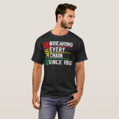 Schwarzgeschichte - Jüngster Feiertag Unabhängigke T-Shirt (Vorne ganz)