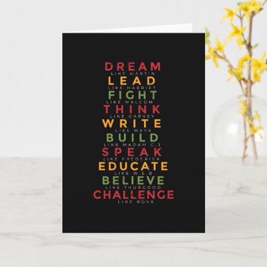 Schwarzgeschichte Karte (Gelbe Blume)