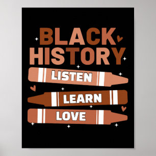Schwarzgeschichte Lehrer Monat Zitat Afrikanisch A Poster