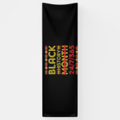 Schwarzgeschichte Monat 24 7 362 Tage Afrikanische Banner (Vertikal)