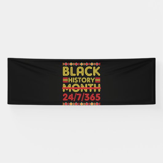 Schwarzgeschichte Monat 24 7 362 Tage Afrikanische Banner (Horizontal)