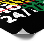Schwarzgeschichte Monat 24 7 365 Afrikanische Amer Poster (Ecke)