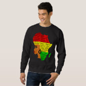 Schwarzgeschichte Monat Afrika Haare Word Afro Sweatshirt (Vorne ganz)