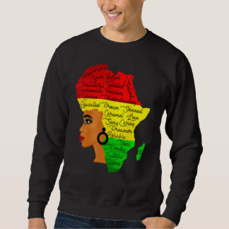 Schwarzgeschichte Monat Afrika Haare Word Afro Sweatshirt