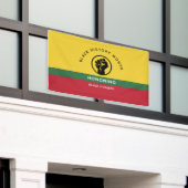 Schwarzgeschichte Monat Afrikanisch-amerikanischer Banner (Äußeres Gebäude)