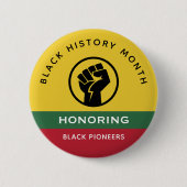 Schwarzgeschichte Monat Afrikanisch-amerikanischer Button (Vorderseite)