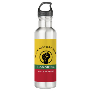 Schwarzgeschichte Monat Afrikanisch-amerikanischer Edelstahlflasche