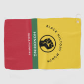 Schwarzgeschichte Monat Afrikanisch-amerikanischer Golfhandtuch (Horizontal)