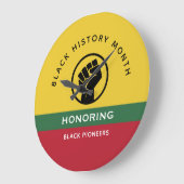 Schwarzgeschichte Monat Afrikanisch-amerikanischer Große Wanduhr (Winkel)