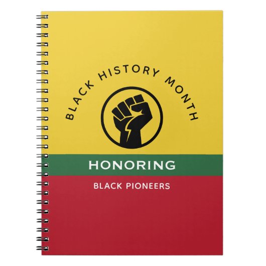 Schwarzgeschichte Monat Afrikanisch-amerikanischer Notizblock (Vorderseite)