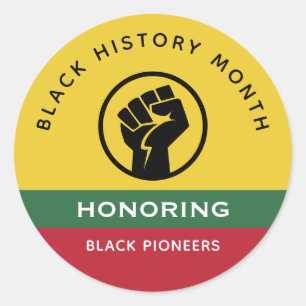 Schwarzgeschichte Monat Afrikanisch-amerikanischer Runder Aufkleber