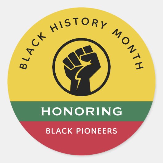 Schwarzgeschichte Monat Afrikanisch-amerikanischer Runder Aufkleber (Vorderseite)