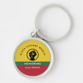 Schwarzgeschichte Monat Afrikanisch-amerikanischer Schlüsselanhänger (Vorne)