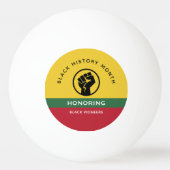 Schwarzgeschichte Monat Afrikanisch-amerikanischer Tischtennisball (Vorderseite)