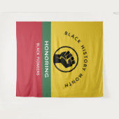 Schwarzgeschichte Monat Afrikanisch-amerikanischer Wandteppich (Vorderseite (Horizontal))