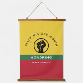 Schwarzgeschichte Monat Afrikanisch-amerikanischer Wandteppich Mit Holzrahmen (Vorderseite)