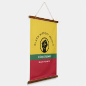 Schwarzgeschichte Monat Afrikanisch-amerikanischer Wandteppich Mit Holzrahmen (Gewinkelt)