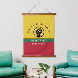 Schwarzgeschichte Monat Afrikanisch-amerikanischer Wandteppich Mit Holzrahmen