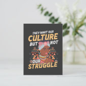 Schwarzgeschichte Monat Afrikanische Amerikanerinn Postkarte (Stehend Vorderseite)