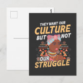 Schwarzgeschichte Monat Afrikanische Amerikanerinn Postkarte (Vorne/Hinten)