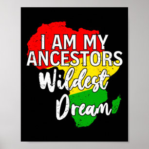 Schwarzgeschichte Monat Afrikanische Blm-Juneteent Poster