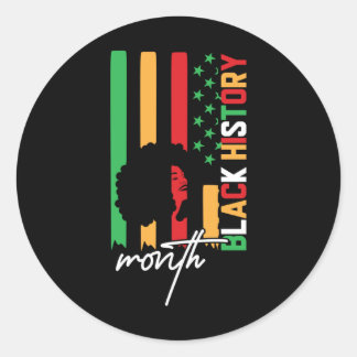 Schwarzgeschichte Monat Afrikanischer amerikanisch Runder Aufkleber